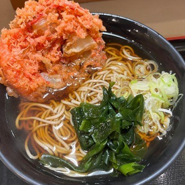 夜中に富士そばの紅しょうが天そば