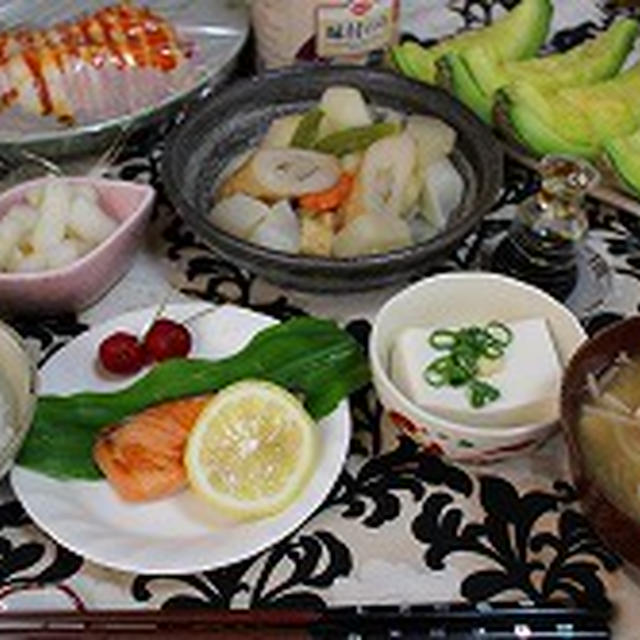 おはよう朝ご飯、と、きのこの当座煮