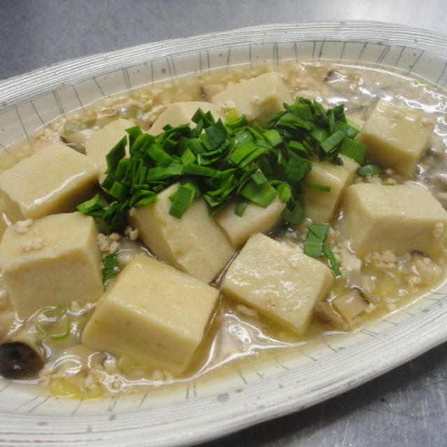 今日は食感☆高野豆腐の中華あんc/w天神講