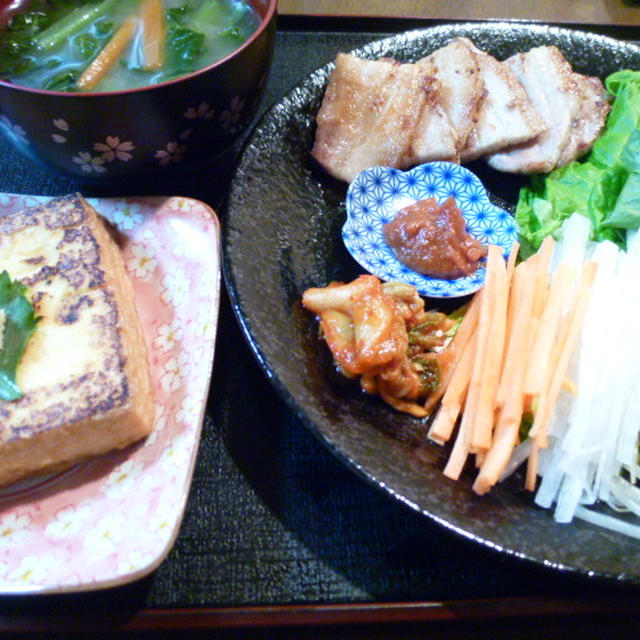 サムギョプサル風で夕ご飯