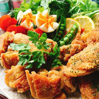 花椒塩唐揚げとパクチー唐揚げ