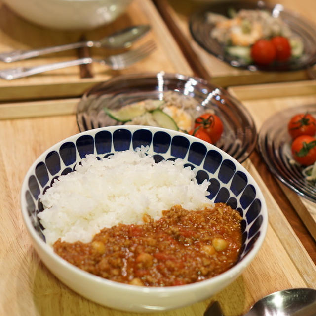 超時短☆まかないキーマカレー＆今日のお弁当は肉巻き