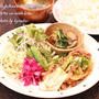 昼カフェ☆豚バラとにんにくの芽の甘辛炒め（簡略レシピ）