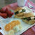 5/17 朝食:ベーコンと小松菜のソテーのロールサンド