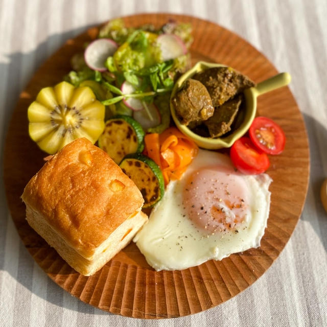 ＊オレンジ食パンde朝ごパン♪＊