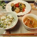 チキンと野菜のグリルと炒飯♪