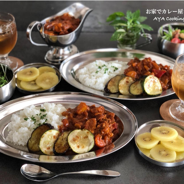 お家でカレー屋さん！3coins銀食器♡と妹デー