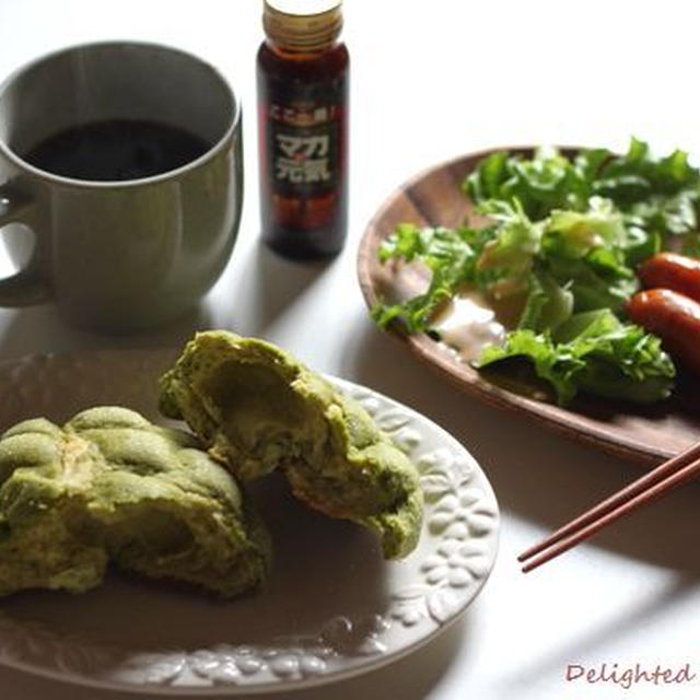 抹茶にハマる～神戸屋 宇治抹茶メロンパン