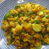 チャチャっとフライパンで簡単！お野菜たっぷりなひき肉のカレー炒め♪