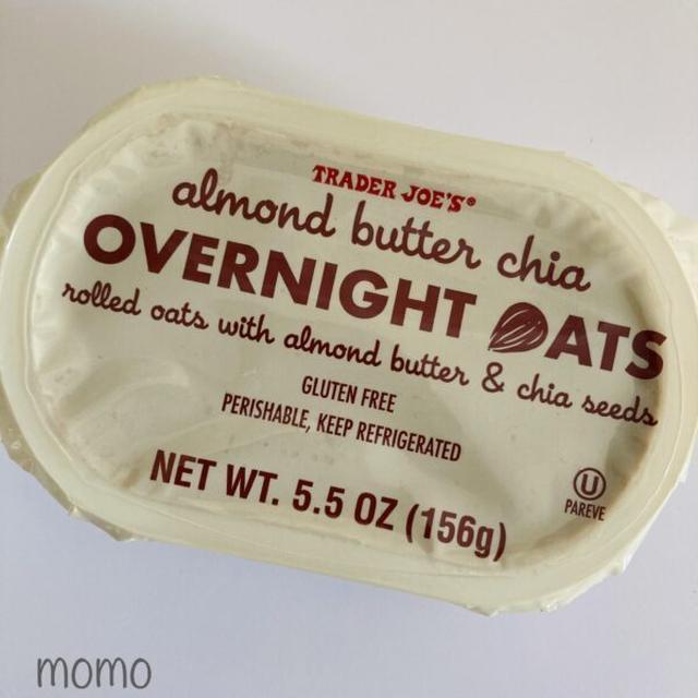 New Trader Joe’s Almond Butter Chia Overnight Oats トレーダージョーズ　アーモンドバターチアオーバーナイトオーツ
