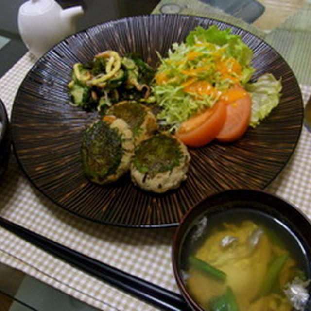 おからとひじきの和風ハンバーグプレート☆