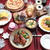 サーモンのソテー　ほうれん草クリームソース　フェットチーネ添えとクリスマスディナー