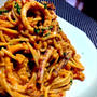 まるごとイカのトマト＆わたのクリームソースパスタ((*´∀｀*))