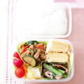 お弁当『白菜の炒めものの残りをソース味にした』