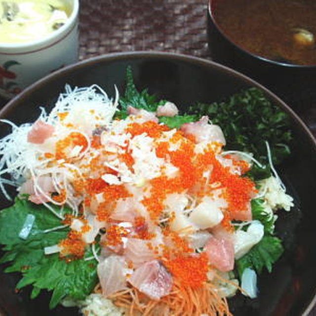 ちらし寿司御膳-茶碗蒸し・しじみのお味噌汁付（簡易レシピ付）