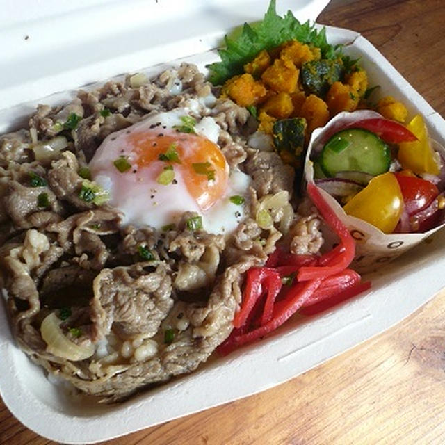 テイクアウト風牛丼♪