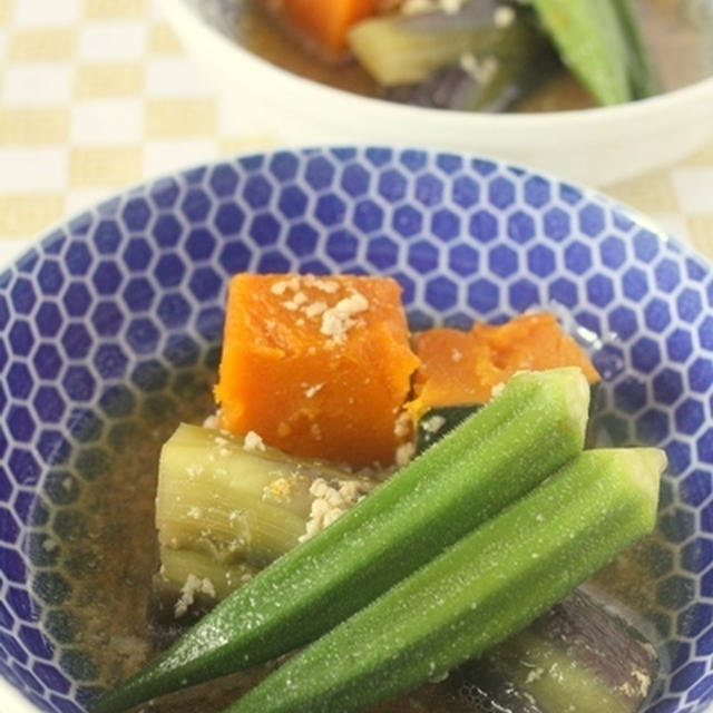 【圧力鍋レシピ】一瞬加圧！夏野菜のそぼろ煮。冷やしてもおいしい♡