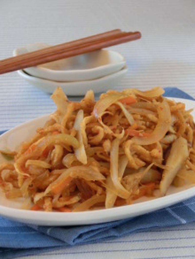 ごはんが欲しくなる常備菜♪切干大根と根菜の担々麺風炒め煮