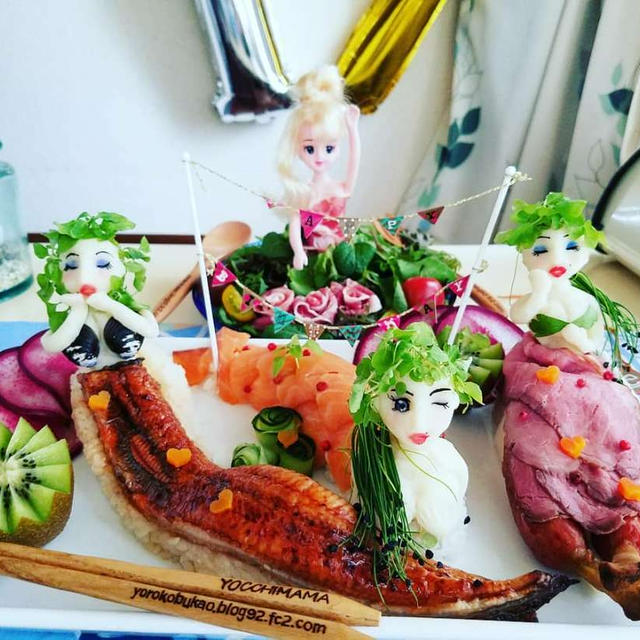 お誕生日デコご飯♪人鮭編