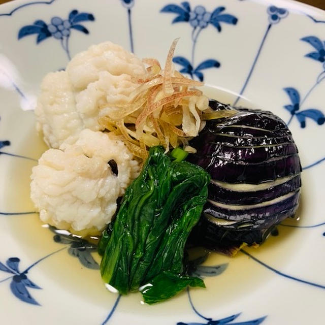 鱧と茄子の冷やし鉢　/　誕生日にて改めて思うこと
