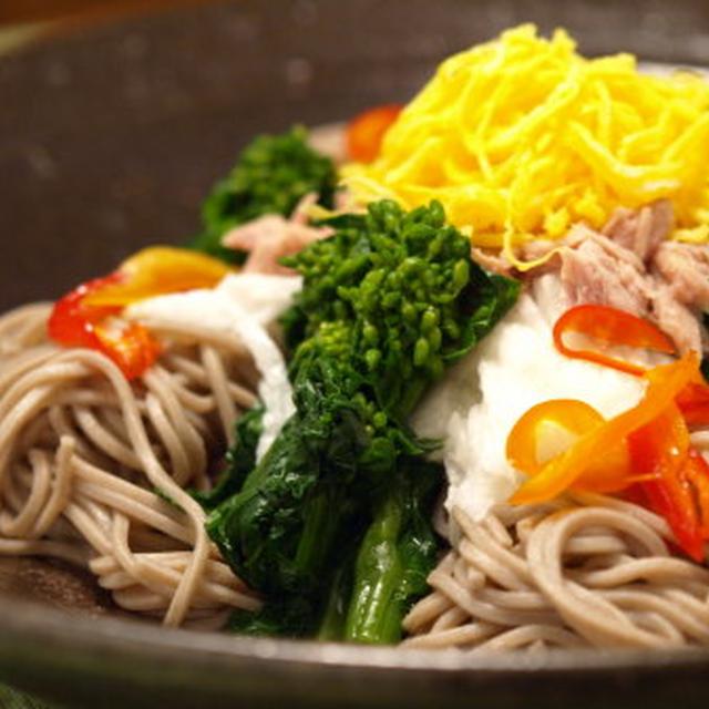 菜の花のサラダ蕎麦　