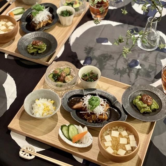 ブリの黒酢餡定食の夜ごはん