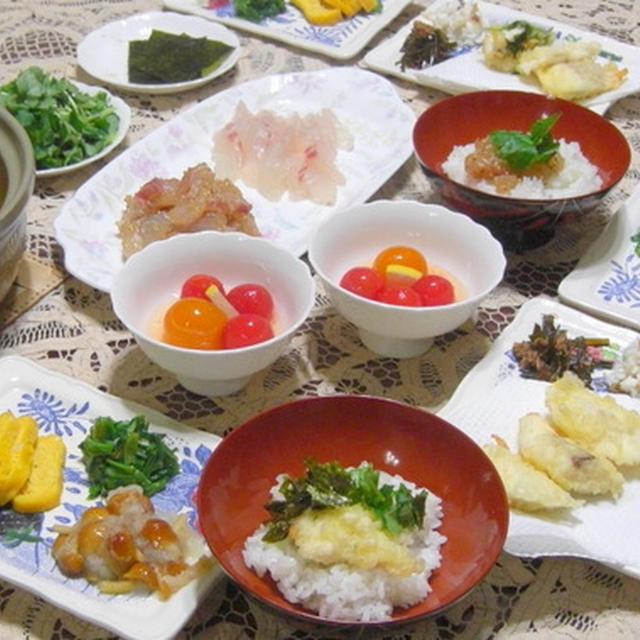 鯛づくしの夕食