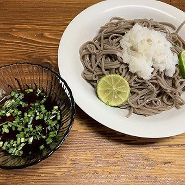 すだちおろし蕎麦。つゆだく親子丼