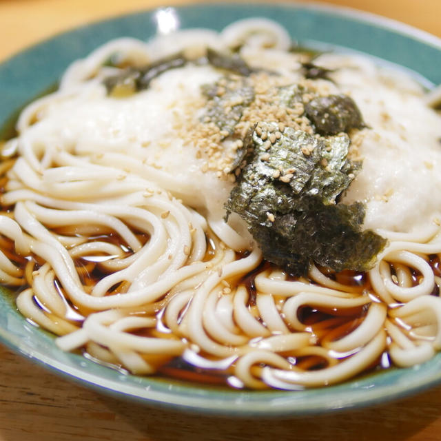 【レシピ】乾麺茹でて、山芋かけるだけ「とろろ讃岐うどん」