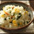 【トウモロコシとカブの葉炒めの混ぜご飯♪】