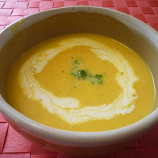 カレー風味のかぼちゃのスープ