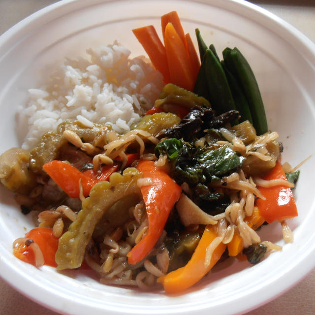 ゴーヤの野菜炒めのヘルシー丼 By Catherinesさん レシピブログ 料理ブログのレシピ満載