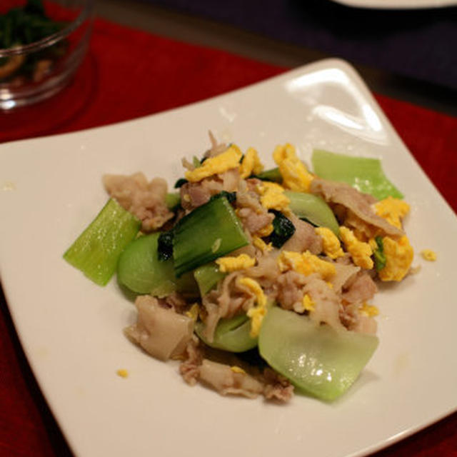 豚青梗菜卵炒め