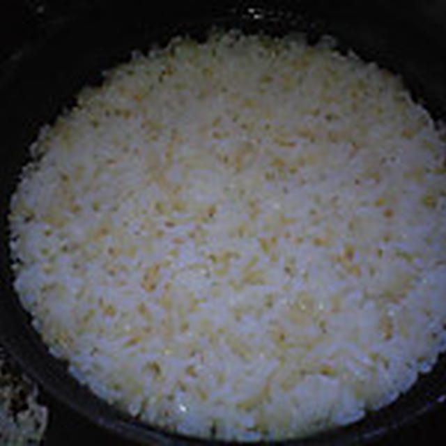 湯立てで白米（９９２）。。。宮城県産登米の米特別栽培米ササニシキ・白米（あいざわ米店）と茨城県産うまかっぺコシヒカリ玄米・新米（あいざわ米店）