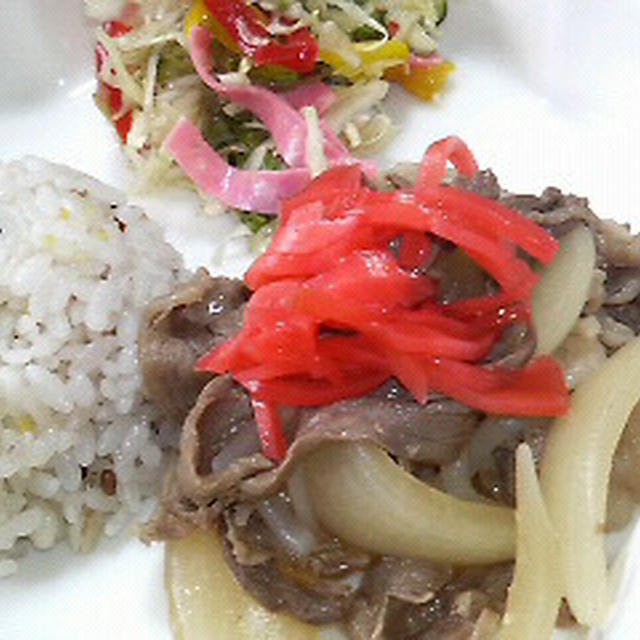 一人ランチは牛丼プレート☆