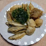 小アユとハモと野菜の天ぷら盛り合わせ