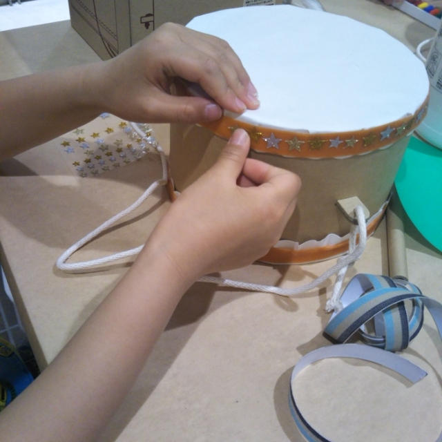 無印良品☆じぶんで作る楽器〜紙のたいこ