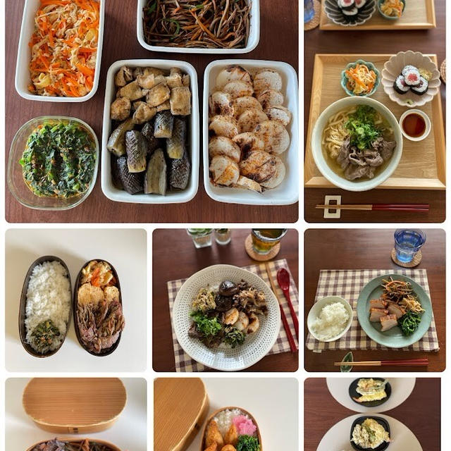 先週1週間のつくりおきおかずと、それを使って作る昼ごはん、晩ごはん、お弁当、そしておまけの三宮飲み情報も♩