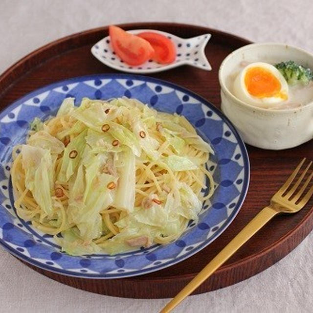 とろ～り半熟卵スープとパスタ献立♪