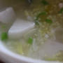里芋とモチアワのスープ