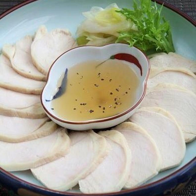 白だしで鶏ハム