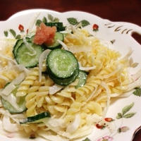 明太子風味のパスタサラダ