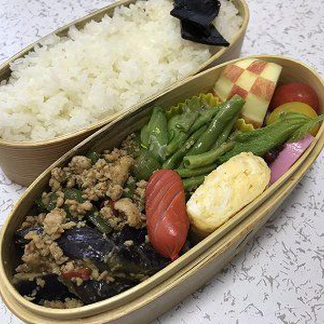 茄子の肉みそ炒め弁当