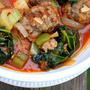 Meatball and Kale Curried Tomato Soupミートボールとケールのカレー風味トマトスープ