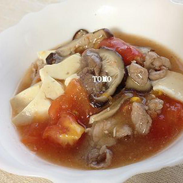 宮崎産乾しいたけ　ｄｅ　トマトと豚肉の旨煮