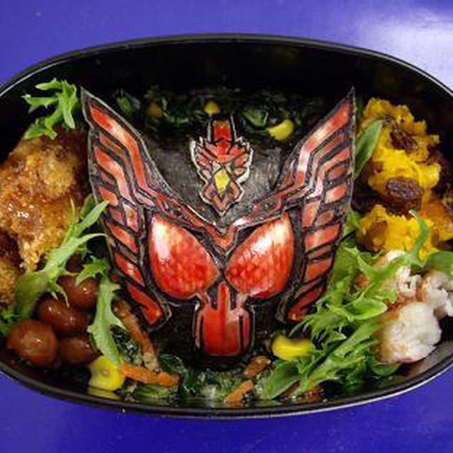 ピカチュウ型で今度はタジャドル!でもNG 仮面ライダーオーズキャラ弁／ぷちチャリティ企画続行中