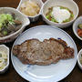 久しぶりの「ステーキ」をメインに晩ごはん