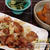 回鍋肉と、そぼろ餡仕立てのかぼちゃの煮物。
