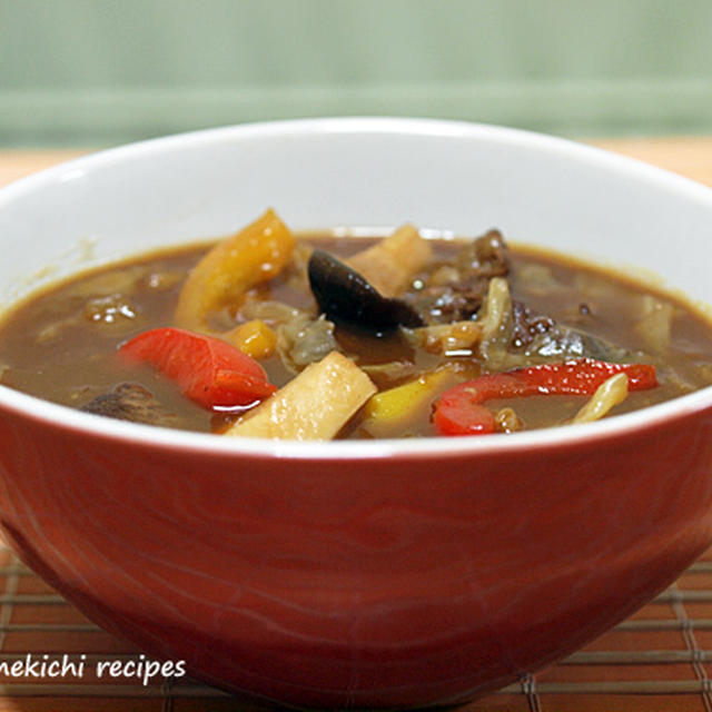 炒め野菜のカレースープ＆「残ったスープでカレードリア」