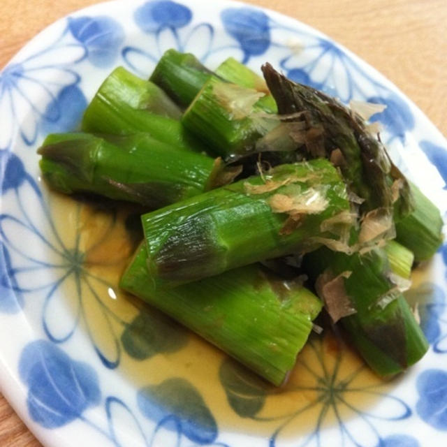 グリーンアスパラガスの焼き浸し